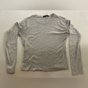 Brandy Melville Light Gray Crewneck T-shirt